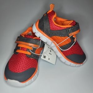 NIB Stride Rite Darwin Orange Red Light Up Toddler Shoes Size 5
